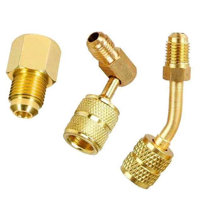 Adattatore R134A Per Auto – Set Connettori Rapidi Lato Alto E Basso Per Ricarica Condizionatore - 3