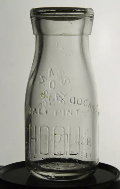 Vintage Hood Dairy, Boston, Embossed / Half Pint Milk Bottle