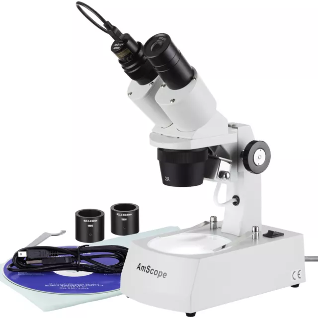 AmScope 20X-40X Stereo Microscope with USB Digital Camera