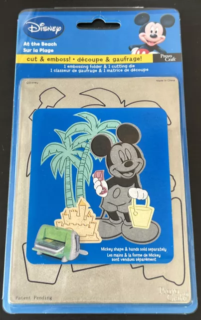 Disney Cuttlebug At the Beach Embossing Folder & Cutting Die #37-1736 - New