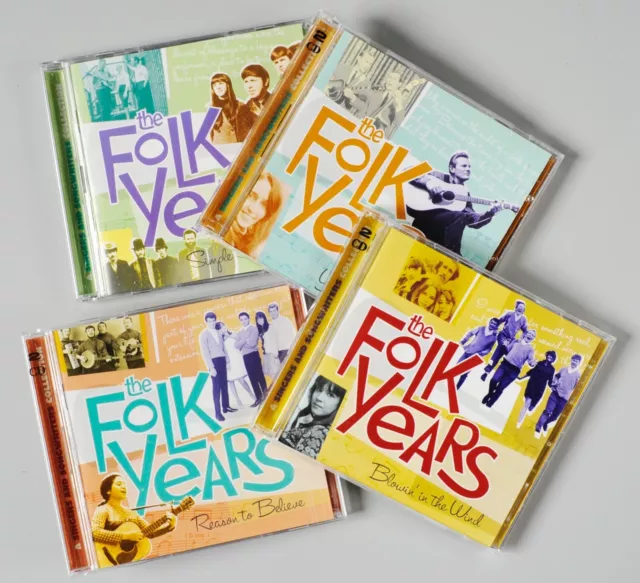 Time Life The Folk Years Singers and Songwriters CDs Set of 4 Double CD 120 Song