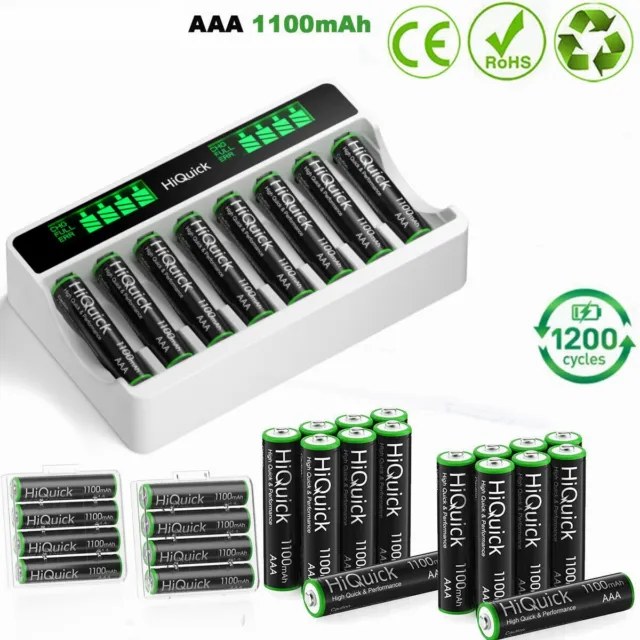 1100mAh AAA Wiederaufladbare Wiederaufladbar Rechargeable Akku Battery Batterie