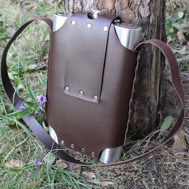 Piezas Flachmann de alta calidad útiles venta final accesorios con funda de cuero