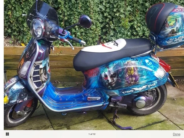VESPA GTS 300 Super Custom airbrushed PicClick UK