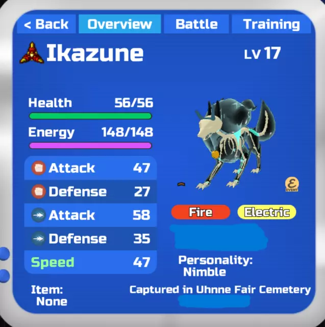 🎃🦊 Roblox Loomian Legacy - Blue *HALLOWEEN* Ikazune! (Perfect Nature) 🦊🎃
