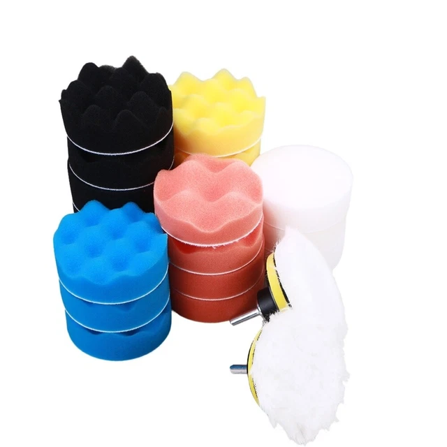 25 Pcs Car Buffing Pads Foam Drill Polishing Kit Wheel for Set