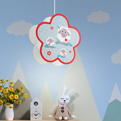 Luminaire Plafond Enfants Jeu Chambre Suspendu Spot Schaf-Design de Multicolore