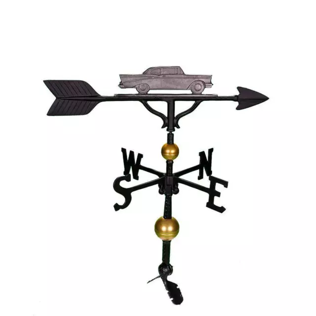 Montague Metal Products Deluxe Swedish Iron Classic Car Weathervane 32" Metallic