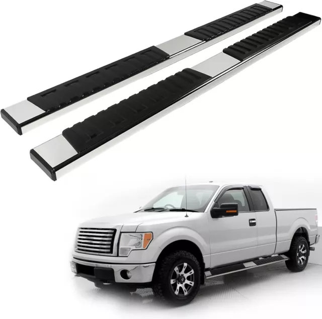 Running Boards for 2009-2014 Ford F150 Super Crew Cab 6" Side Step Nerf Bars S/S