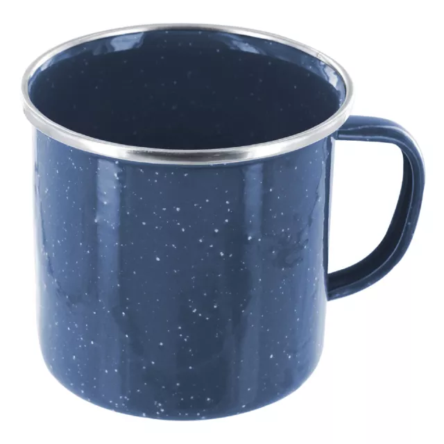 Highlander Deluxe Esmalte Taza Mug Ejército Metal Durable Hidratación Azul Marin