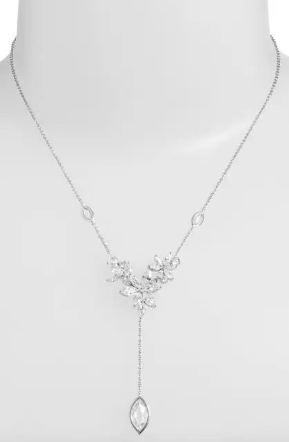 Nadri Womens Floral Crystal Y Necklace 1253 2