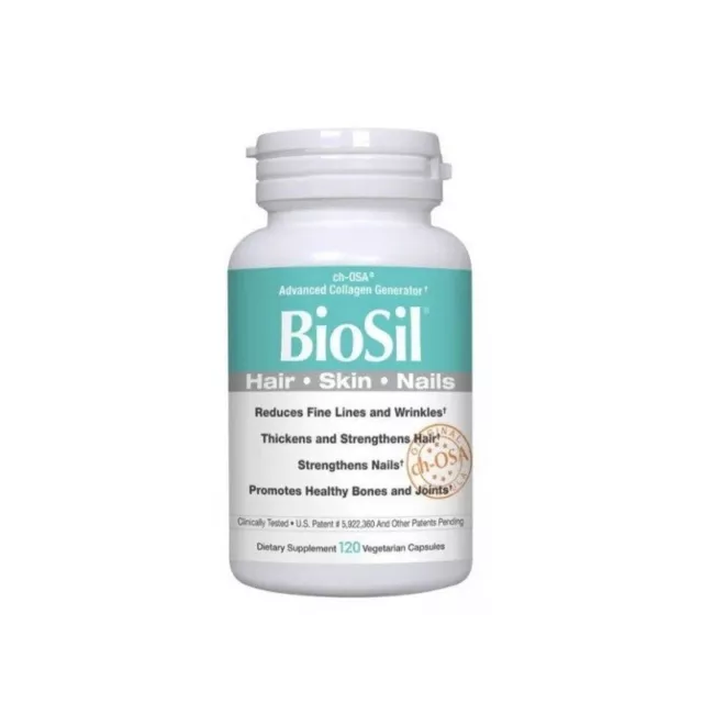 BioSil Advanced Collagen Generator 5 mg Biotin Ch-OSA Hair Skin Nail 120 Caps