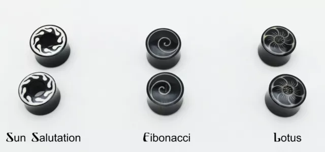 Pair of 7/8" 22mm Organic Hand Carved Horn Saddle Plugs Handmade Earring