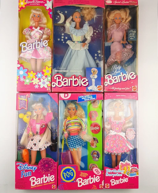 MATTEL BARBIE LOT of 6 Dolls 80s 90s #16351 11650 3596 4843 13239 16491 $148.88 - PicClick CA