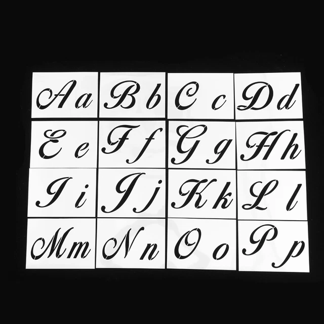 Plantillas de letras plantillas para pintar hoja de dibujo White