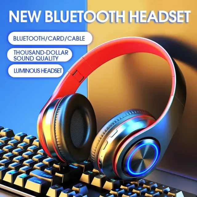Kopfhörer Wireless Stereo Bluetooth 5.0 Headset On-Over-Ear Mit Mikrofon NEU ✅