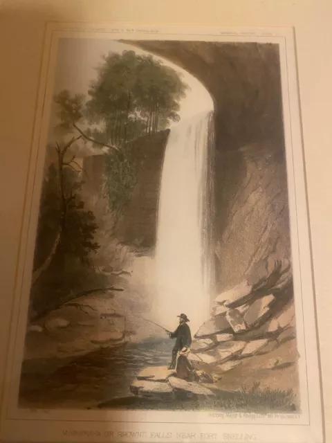 One of a Kind 1865 John M. Stanley Nature Print, "Brown's Falls,” Plate 11