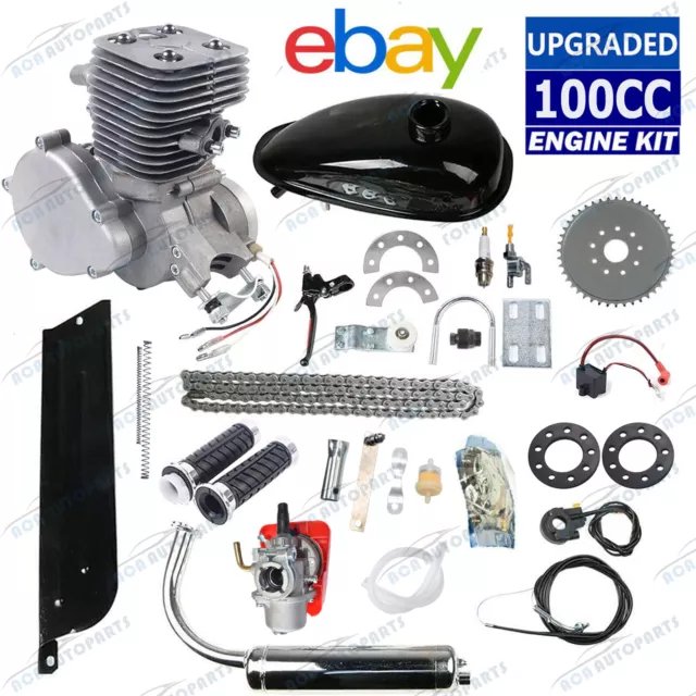 Upgraded 100CC Motorised Bike Kit 2 Stroke Motor Engine Bicycle Push Petrol Gas