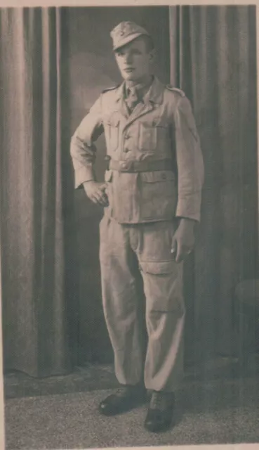 Foto Soldat Südfront Uniform Heer WW2 2.WK Wehrmacht Afrika Rommel 