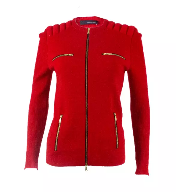 DSQUARED Red Wool Jumper