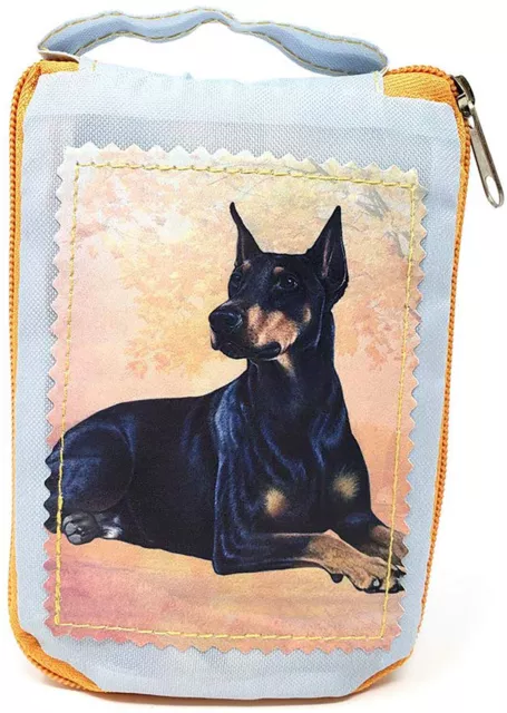 Doberman Foldable Tote Bag - Durable, Waterproof - Zippered Market Tote