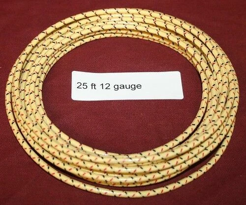 25 ft 12 ga Primary Yellow Wire Hit & Miss Gas Engine Buzz Coil