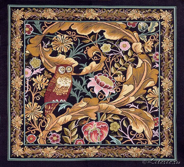Tapicería Tapestry Tápiz Panel Uhu Por William Morris Sin Marco 70x66 CM