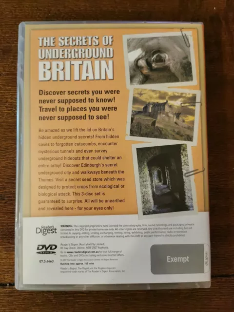 THE SECRETS OF UNDERGROUND BRITAIN HIDDEN HISTORY  Vol 1-3 DVD. Free Postage 2