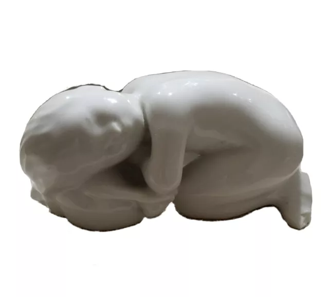 Bing & Grondahl Blanc de Chine Figurine of Child with seashell No 2315