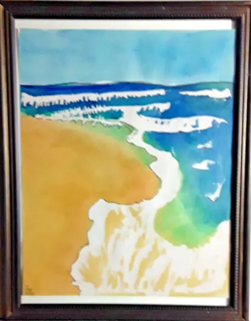 Stunning Hand-Painted Watercolor Artwork: A Unique Creation Frozen in Time