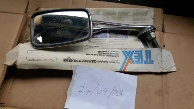 Nos  Chrome Tex Wing Mirror Classic Caravan  Cortina Capri Escort Granada  Mgb