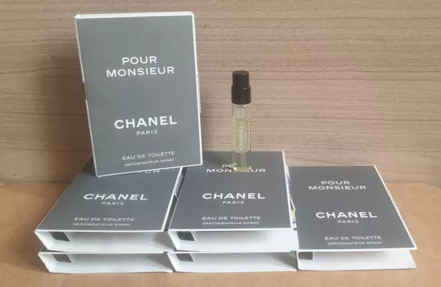 Pour Monsieur Chanel Lot  Échantillons Eau De Toilette Vaporisateurs Tous Neufs