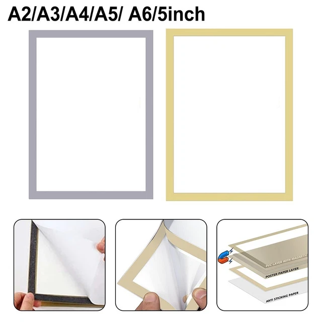 Picture Frame Stickers Display Double Sided Frame Office Gold New Arrival