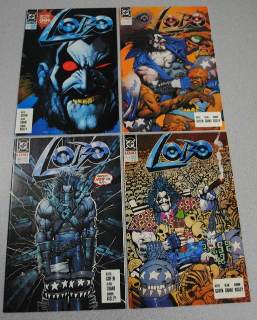 Lobo #1-4 complete Mini series DC Comics 1990 Lot Set High Grade
