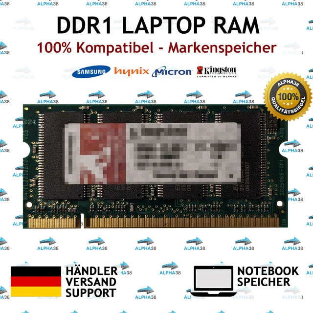 Kit Mémoire DDR1 PC3200 2 Go (2 X 1 Go) – Samsung / Kingston / Hynix – Pour Asus A8V DELUXE