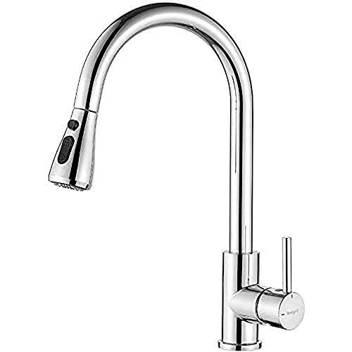 M22136 Kitchen Sink Mixer Tap with Pull Out Sprayer, High Arc 360 °