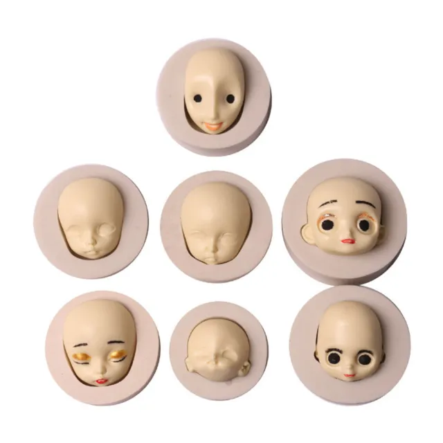 Baby Face Silicone Mold Chocolate Polymer Clay Dolls Face Craft Molds Baking $6