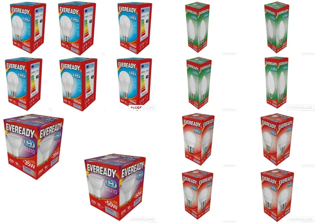 Eveready LED GLS Candle Golf GU10 Bulb B22 E27 E14 B15 Day White Light