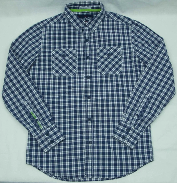 Chemise Superdry Homme Manches Longues - Coton - Taille M (étiquette L Asie) - Couleur Grise - Occasion Excellent état