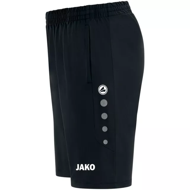 JAKO Trainingsshort Premium Sporthose schwarz Gr. L mit Reißverschlusstaschen 2
