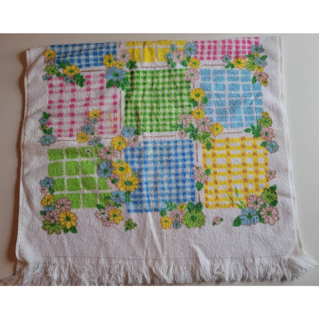 Flecos pastel toalla de ginghaml vintage cañón Monticello margarita