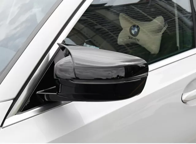 Schwarz Glanz Spiegelkappen M Style für BMW 5er G30 G31 6er G32 7er G11 G12 G14