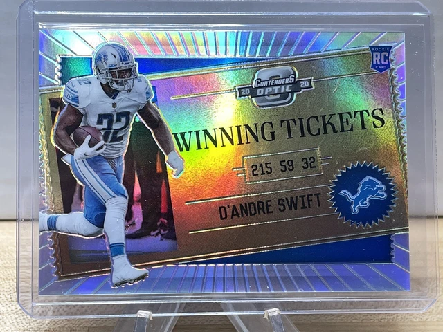 2020 Optic Contenders Winning Tickets Silver D'Andre Swift RC Lions Eagles MINT