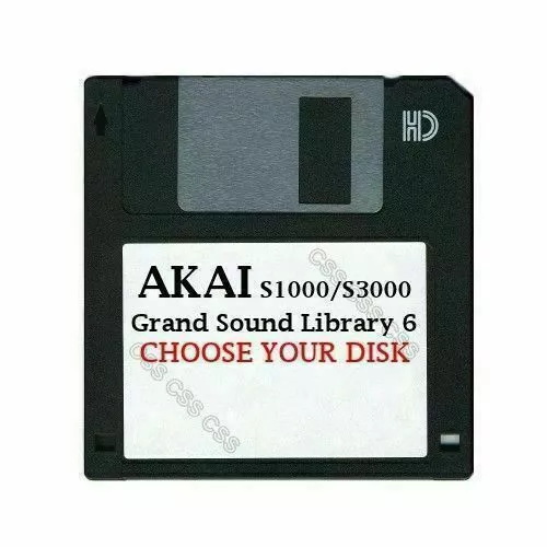 Akai S1000 / S3000 Floppy Disk Grand Sound Library 6 Choose Your Disk