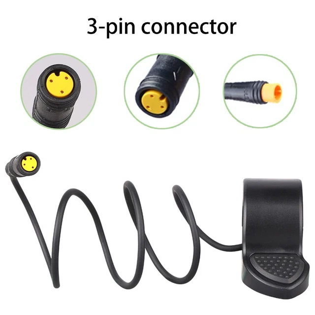 Câble D'Extension Accélérateur Pouce Vélo Électrique - 3 Broches, 87cm, Étanche - Compatible Kit Bafang Mid Drive