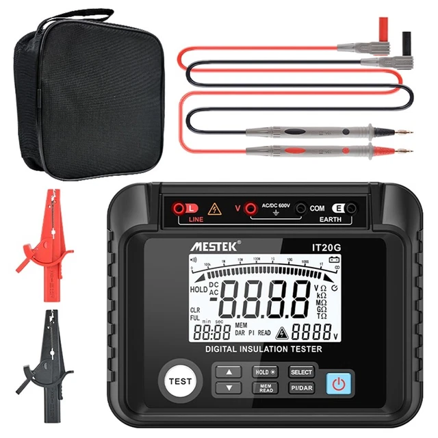 Tester resistenza isolamento IT 200G 1000 V 20 GOHM metro digitale D3Z6