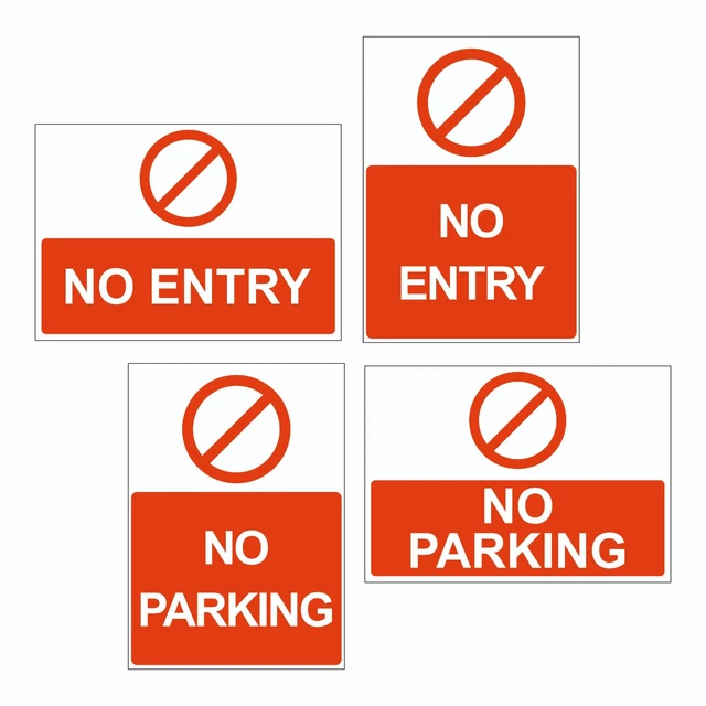 Nessun ingresso, nessun cartello parcheggio schiuma o ingresso di accesso in plastica rigida A4