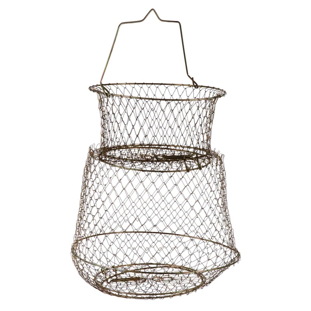 1pc Filet de pêche Cage Mesh Piège À Poissons Fil Appât Cage
