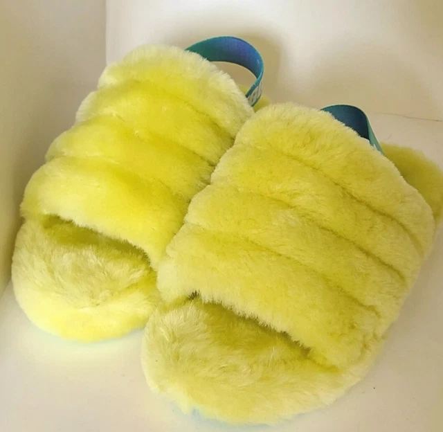 UGG Big Girls Fluff Yeah Pollen Gradient Slippers Slides