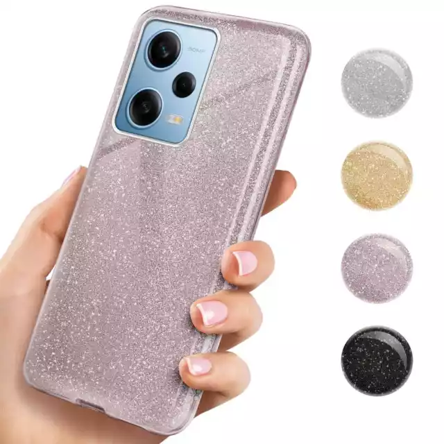 Glitzer Handyhülle für Xiaomi Redmi Note 12 Pro 5G Schutzhülle Strass HD Glitter